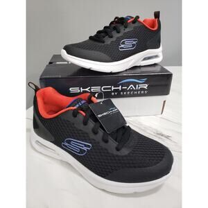 NEW SKECHERS Size 2 Kid Boys‎ black kaptix athletic gymshoes sneakers